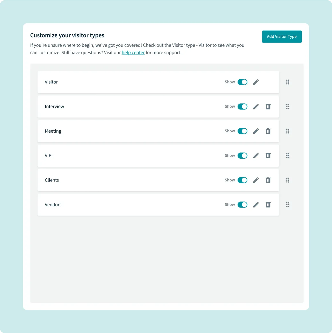 Visitor management software