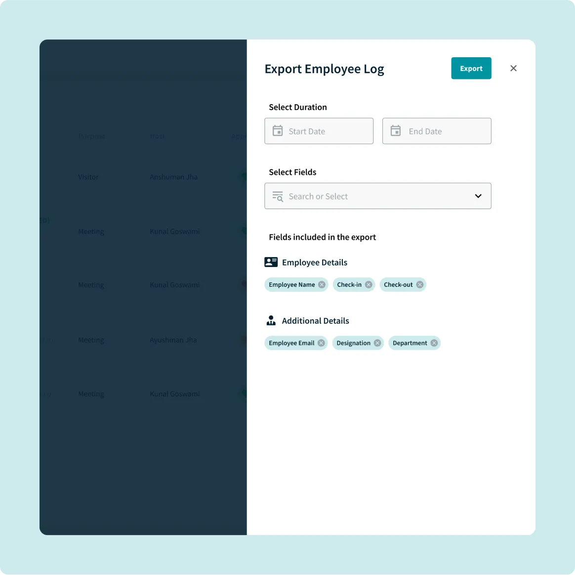 CUSTOMIZABLE LOG EXPORTS