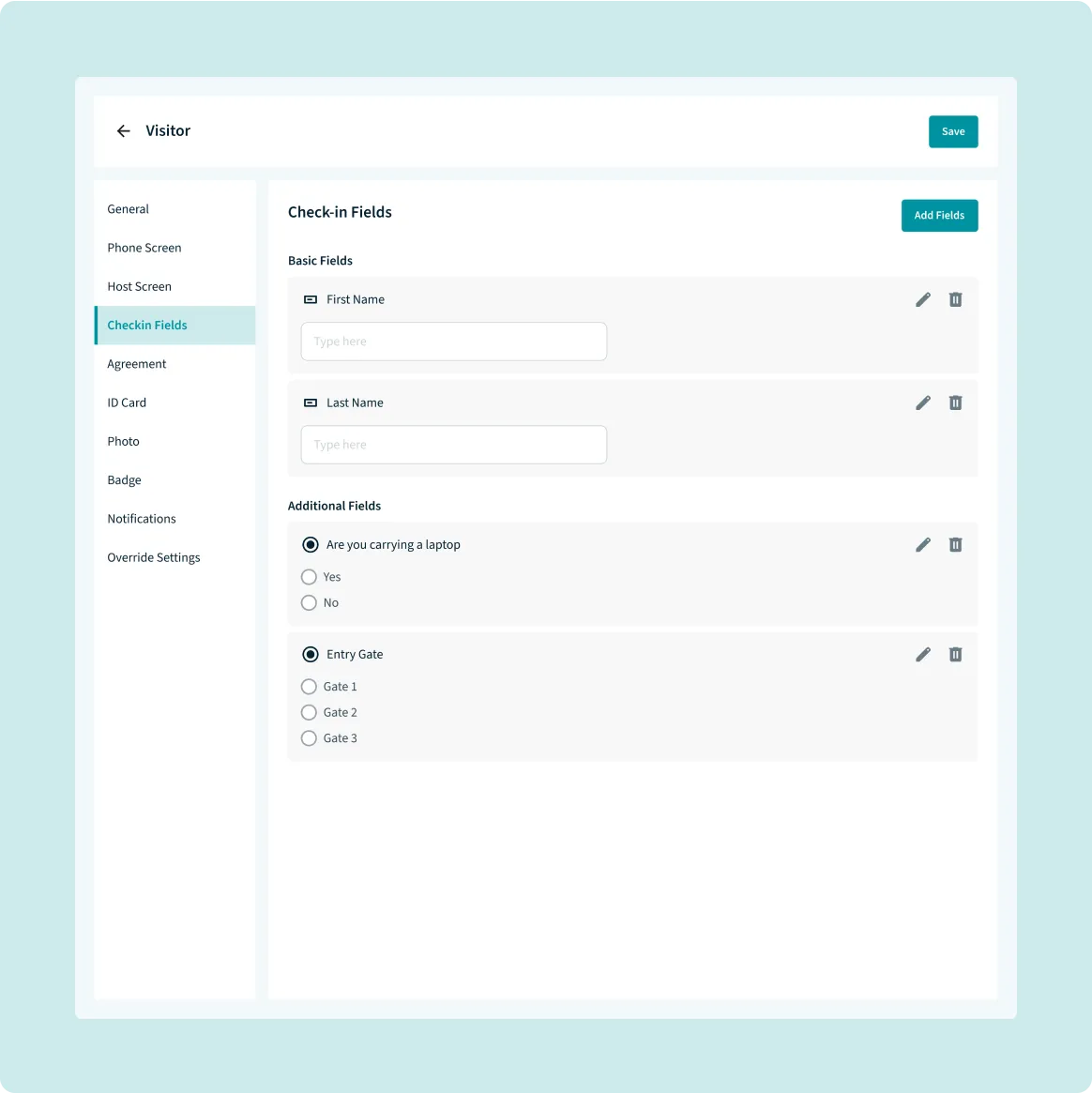 Visitor management software